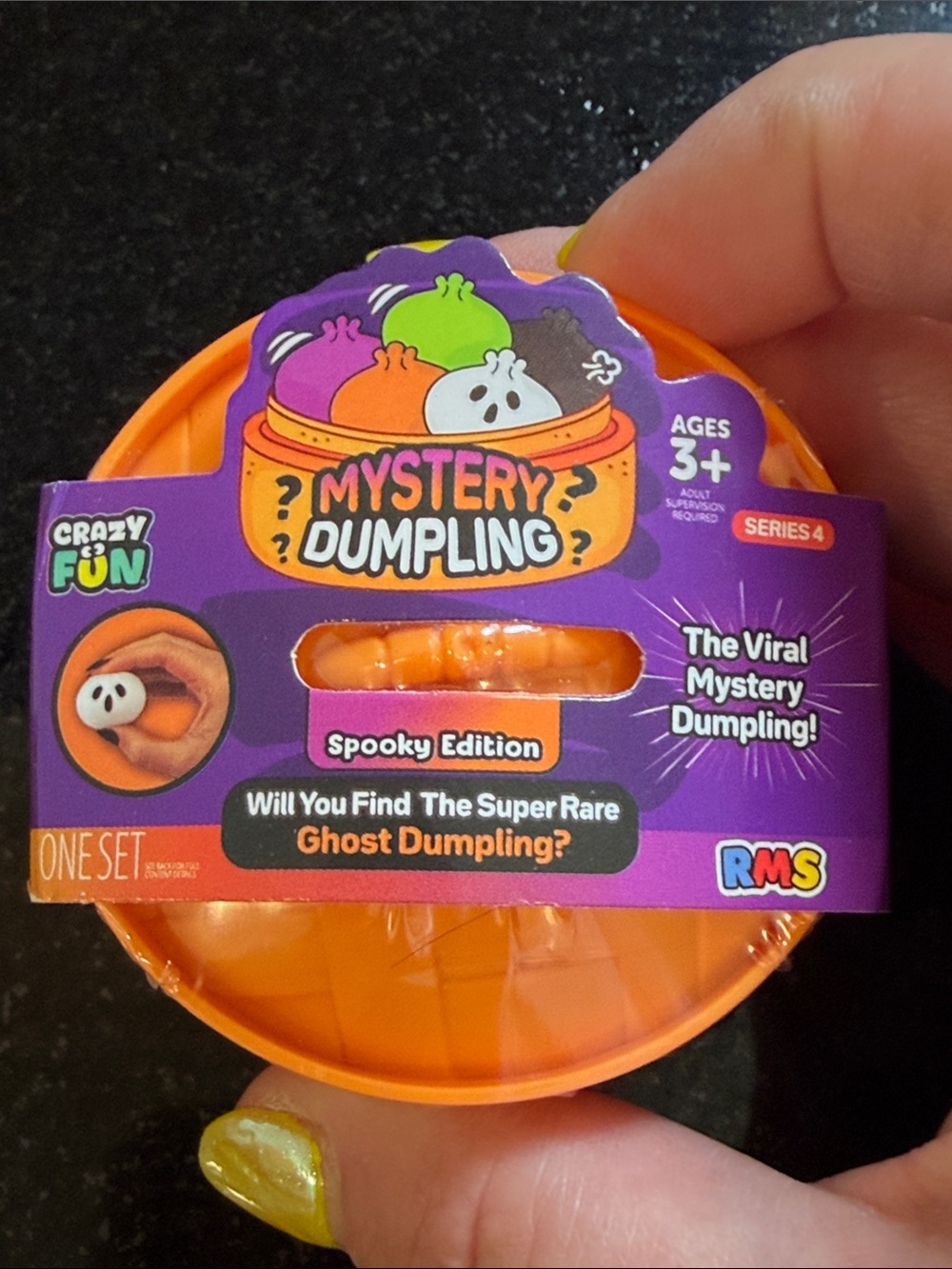 100% Auth NIB RMS Mystery Dumpling Squishy- Spooky Edition Orange mini